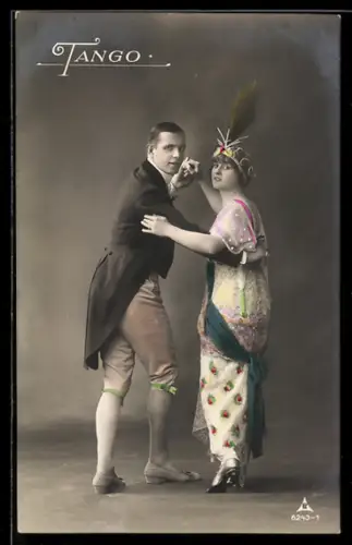 AK Paar beim Tango tanzen