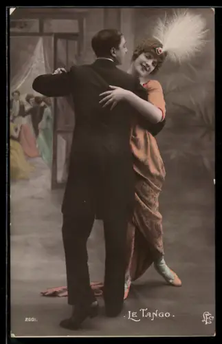 AK Paar beim Tango-Tanz