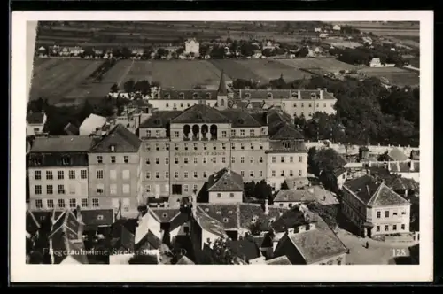 AK Strebersdorf /N.D., Pensionat St. Josef, Fliegeraufnahme