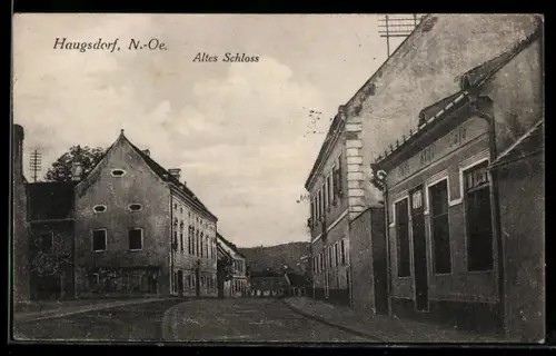 AK Haugsdorf /N.-Oe., Altes Schloss