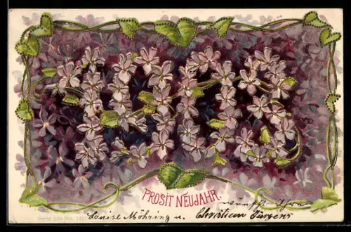 AK Jahreszahl 1903 aus Veilchen, Prosit Neujahr