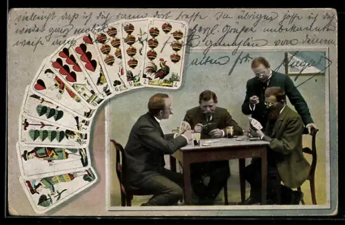 AK Männer beim Skat