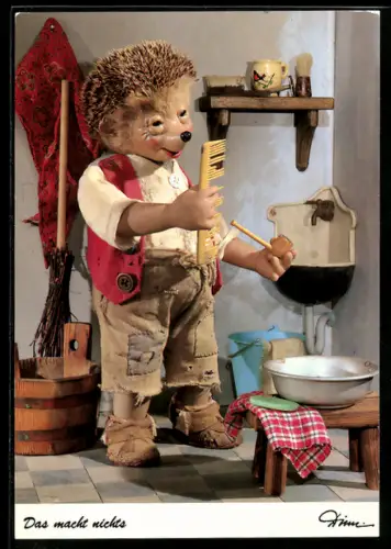 AK Das macht nichts..., Mecki hält einen defekten Kamm in der Hand