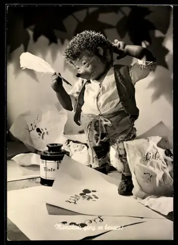 AK Mecki versucht einen Brief zu schreiben