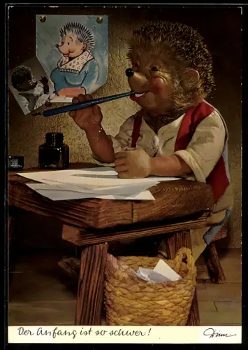 AK Der Anfang ist so schwer, Mecki schreibt einen Brief