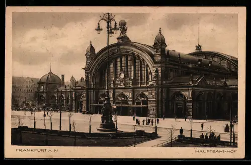 AK Frankfurt a. M., Hauptbahnhof mit Anlage