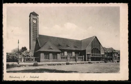 AK Oldenburg i. O., Bahnhof, Panorama