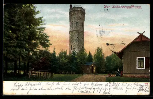 AK Schneekopf, Schneekopfthurm und Gasthaus