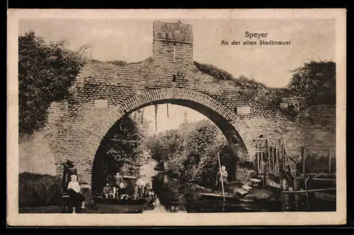 AK Speyer, An der alten Stadtmauer