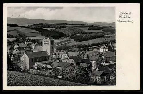 AK Fredeburg /Sauerland, Ortsansicht, Kirche, Fachwerkhäuser
