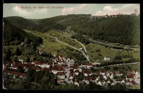 AK Teinach, Ort mit Blick auf Zavelstein