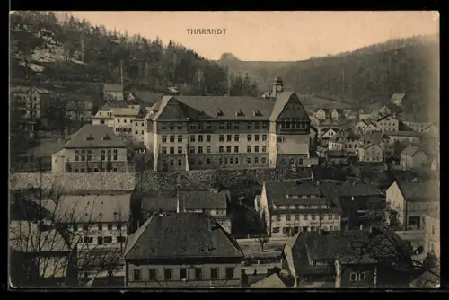 AK Tharandt, Ortsansicht aus der Vogelschau