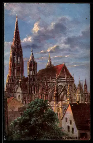 AK Freiburg i. B., Blick aufs Münster