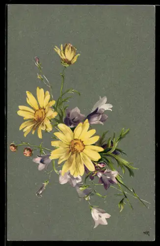 Künstler-AK Raphael Tuck & Sons Nr. 1760: Gelbe Margeriten