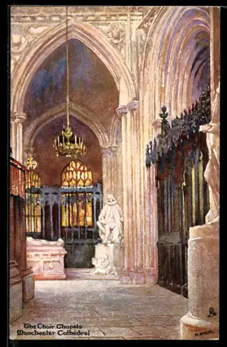 Künstler-AK Raphael Tuck & Sons Nr. 6185: Manchester, Cathedral, The Choir Chapels