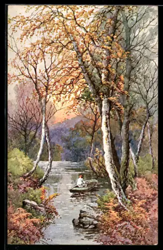 Künstler-AK Raphael Tuck & Sons Nr. 2682: Herbst im Wald