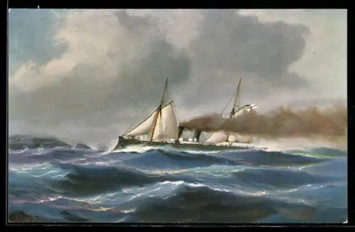 Künstler-AK Christopher Rave: Aviso Pfeil, Deutschland um 1882