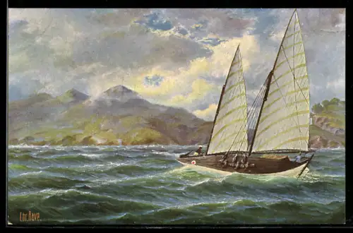 Künstler-AK Chr. Rave: Fischerboot von Cochinchina, Jetztzeit