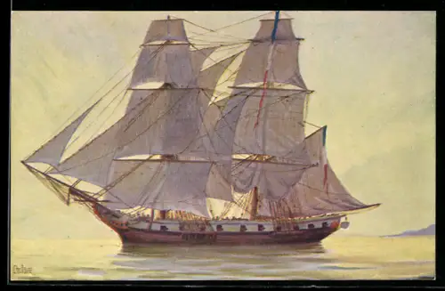 Künstler-AK Christopher Rave: französische Briggade La Tactique um 1805