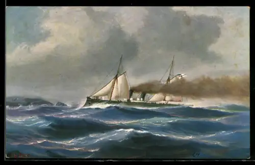 Künstler-AK Christopher Rave: Aviso Pfeil, Deutschland um 1882