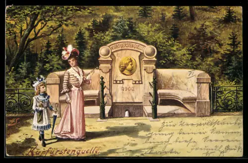 AK Bad Freienwalde, Kurfürstenquelle 1900