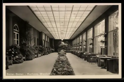 AK Baden-Baden, Kurhaus, Wandelhalle