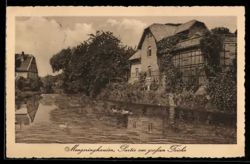 AK Mengeringhausen, Partie am grossen Teich