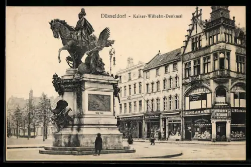 AK Düsseldorf, Kaiser-Wilhelm-Denkmal