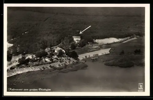 AK Wendisch-Rietz /Scharmützelsee, Restaurant zum grossen Glubigsee, Bes. Rudolf Schulz
