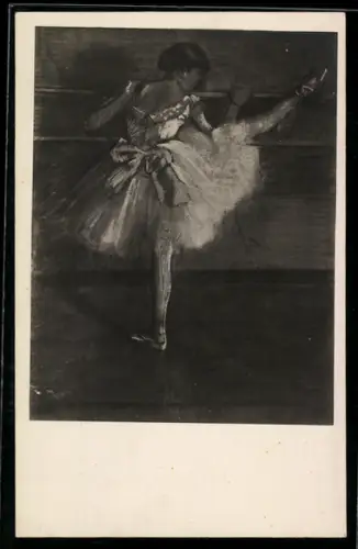 AK Junge Frau bei Übungen für Ballettanz