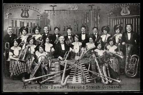 AK Janietz-Elite-Blas- und Streich-Damenorchester