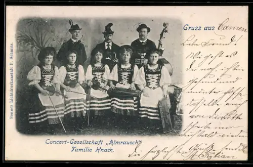 AK Concert-Gesellschaft Almrausch Familie Knack, Gruppenbild