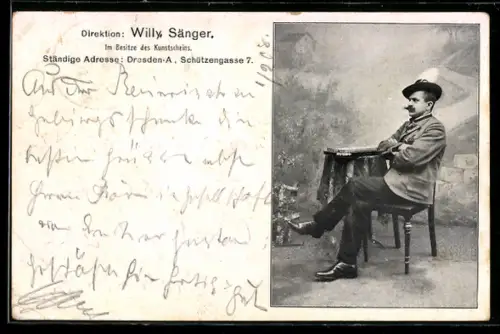 AK Willy Sänger, Direktion, Portrait mit Zither
