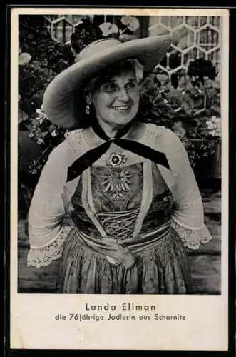 AK Landa Ellman, 76jährige Jodlerin aus Scharnitz, Portrait