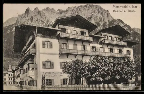 AK Mittenwald a. Isar, Gasthof zur Traube von Alois Terne