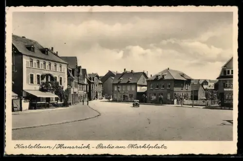 AK Kastellaun /Hunsrück, Partie am Marktplatz, Panorama