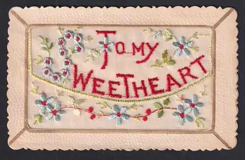 Seidenstick-AK Blütenzweige, To my wee the art