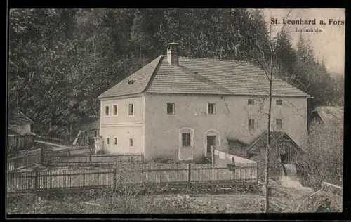 AK St. Leonhard a. Forst, Blick auf die Lebmühle