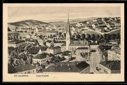 AK St. Valentin, Totalansicht mit Kirche