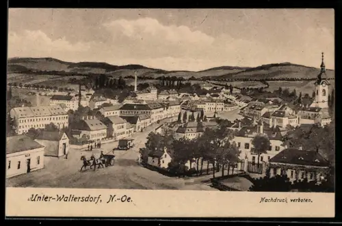 AK Unter-Waltersdorf /N.-Oe., Panorama mit Kirche