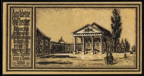 Notgeld Stuttgart 1922, 50 Pfennig, Das kleine Theater, Wappen