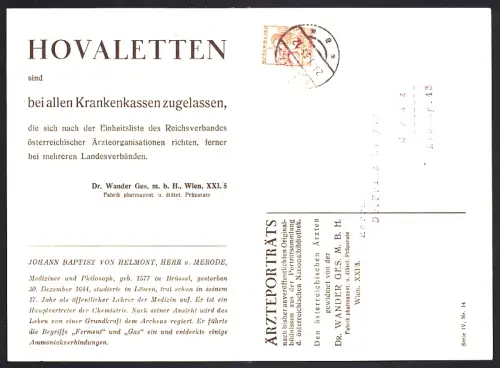 Klapp-AK Reklame für Sedativum Hovaletten