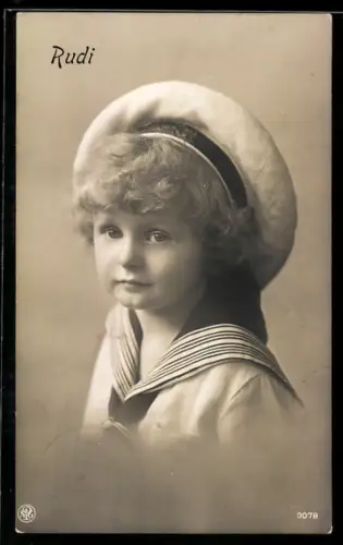 Foto-AK NPG Nr. 3078: Rudi im Matrosenhemd