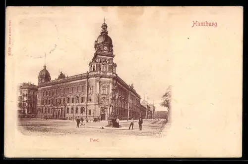 AK Hamburg, Hauptpost am Stephansplatz