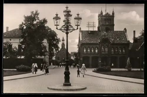 AK Oldenburg, Julius-Mosen-Platz, Feuerwache, um 1890
