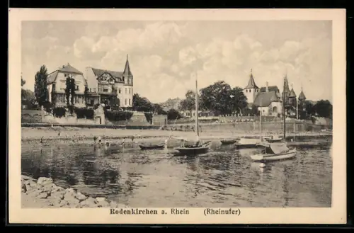 AK Rodenkirchen a. Rhein, Segelboothafen Rheinufer mit Segelbooten