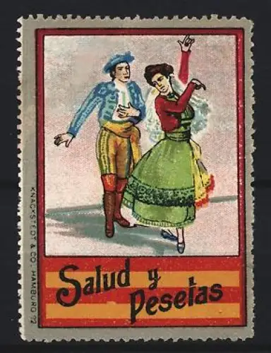 Reklamemarke Salud y Pesetas, Tänzerpaar