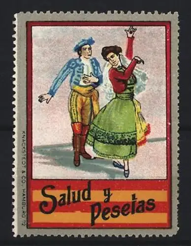 Reklamemarke Salud y Pesetas, Tanzpaar