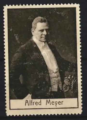 Reklamemarke Porträt von Alfred Mayer