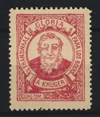 Reklamemarke Transvaal, Krüger im Porträt, Burenkriege